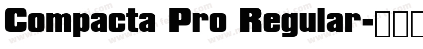 Compacta Pro Regular字体转换